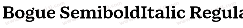 Bogue SemiboldItalic Regular字体转换